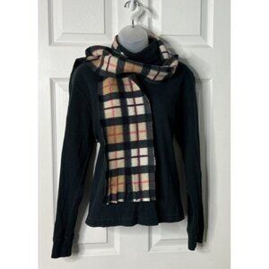 Accent Felt Scarf - Large Plaid Design - EUC